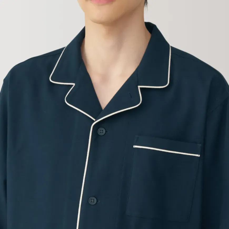 Men's Side Seamless Flannel Pajamas