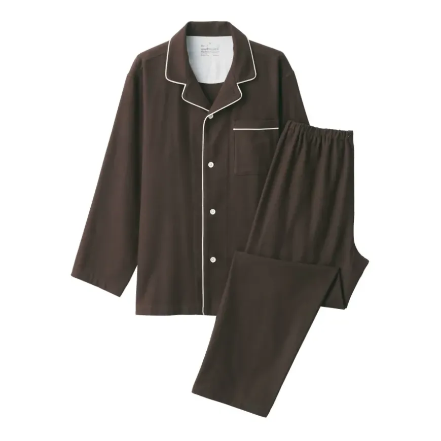Men's Side Seamless Flannel Pajamas