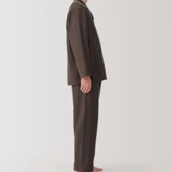 Men's Side Seamless Flannel Pajamas