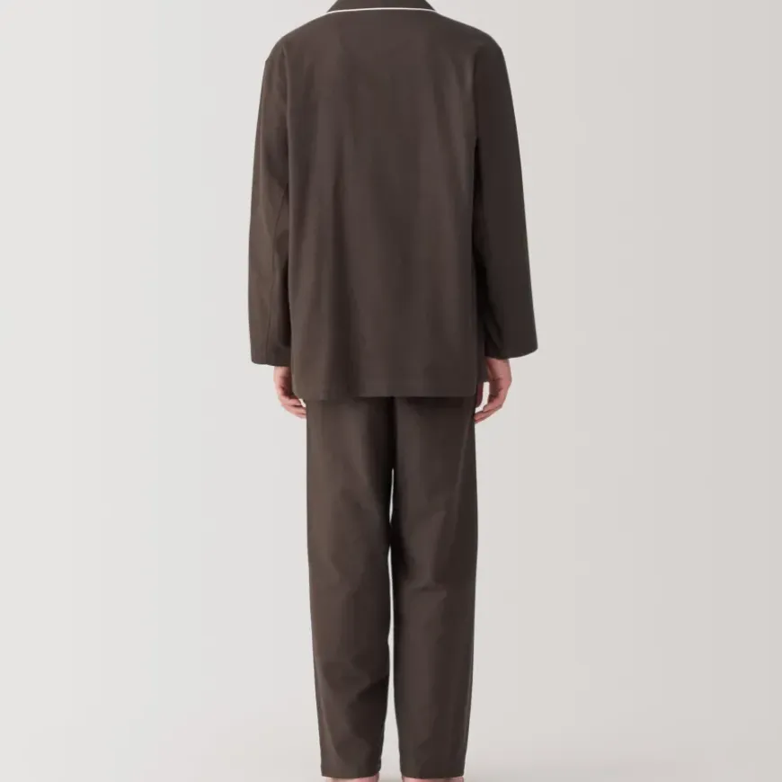 Men's Side Seamless Flannel Pajamas