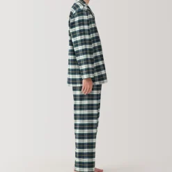Men's Side Seamless Flannel Pajamas