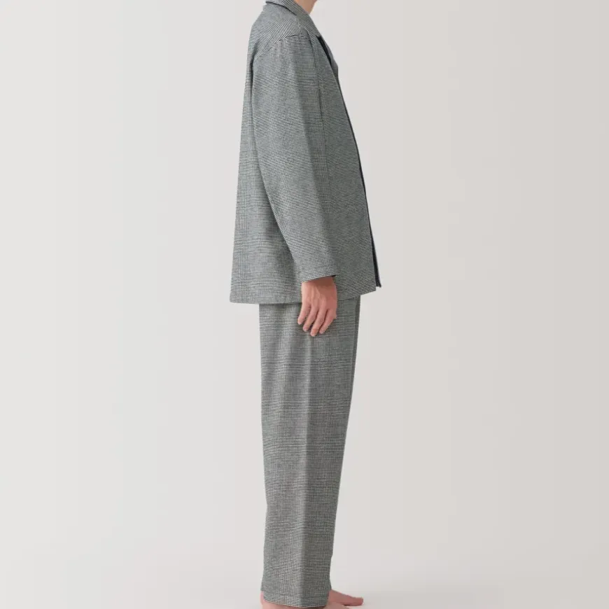 Men's Side Seamless Flannel Pajamas