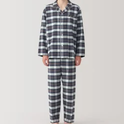 Men's Side Seamless Flannel Pajamas