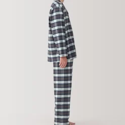 Men's Side Seamless Flannel Pajamas