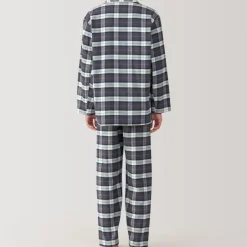 Men's Side Seamless Flannel Pajamas