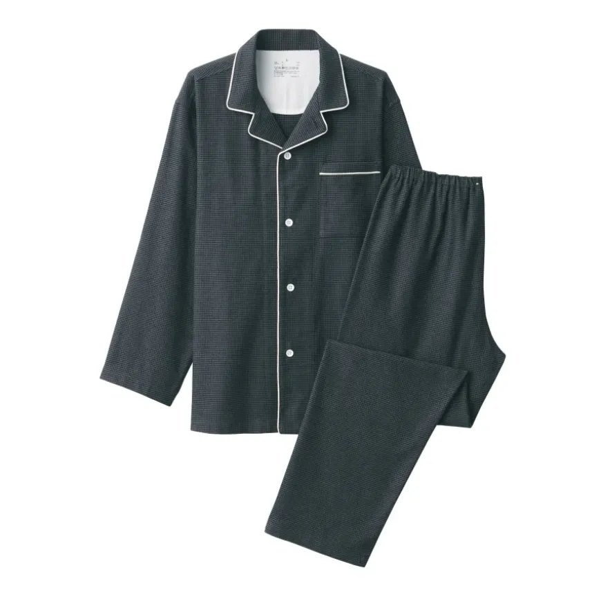 Men's Side Seamless Flannel Pajamas