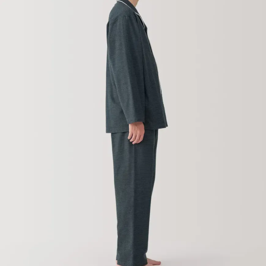 Men's Side Seamless Flannel Pajamas