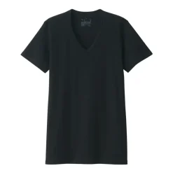 Men's Side Seamless Ribbed V Neck Short Sleeve T-Shirt