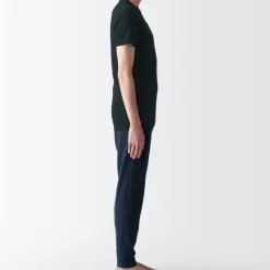Men's Side Seamless Ribbed V Neck Short Sleeve T-Shirt