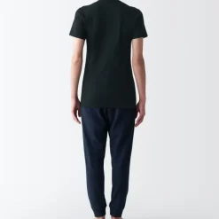 Men's Side Seamless Ribbed V Neck Short Sleeve T-Shirt