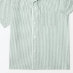 Men's Side Seamless Seersucker Short Sleeve Pajamas