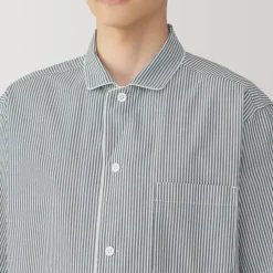 Men's Side Seamless Seersucker Short Sleeve Pajamas