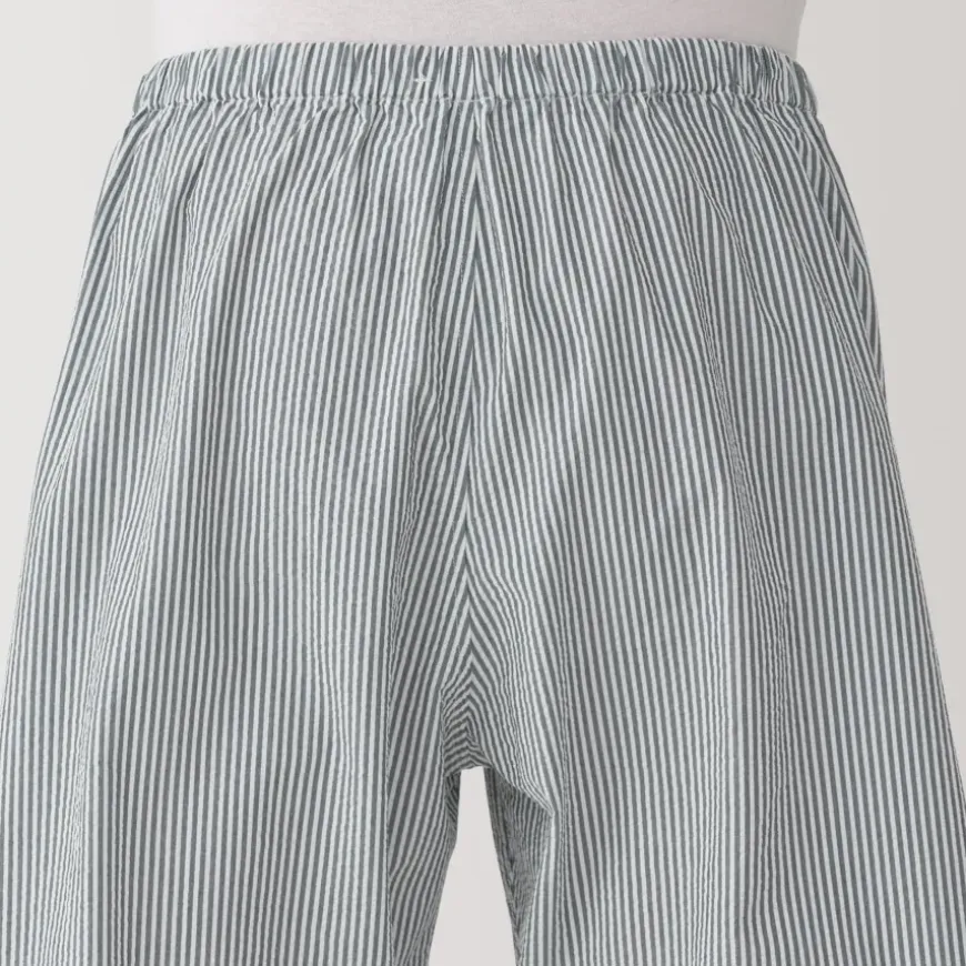 Men's Side Seamless Seersucker Short Sleeve Pajamas