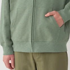 Men's Slub Jersey Sweat Zip Up Hoodie