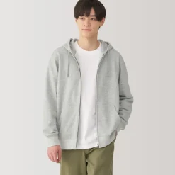 Men's Slub Jersey Sweat Zip Up Hoodie