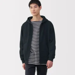 Men's Slub Jersey Sweat Zip Up Hoodie