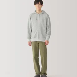 Men's Slub Jersey Sweat Zip Up Hoodie