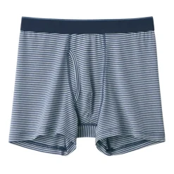 Men's Smooth Front Open Striped Boxer Brief
