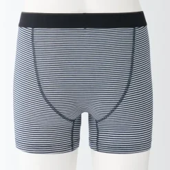 Men's Smooth Front Open Striped Boxer Brief