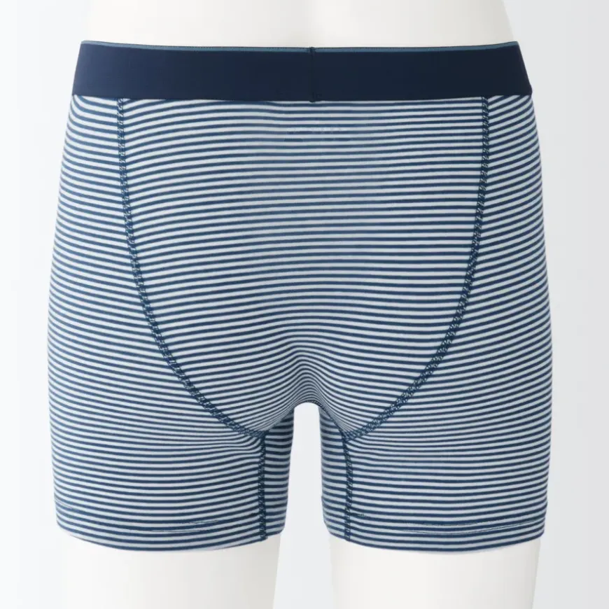 Men's Smooth Front Open Striped Boxer Brief