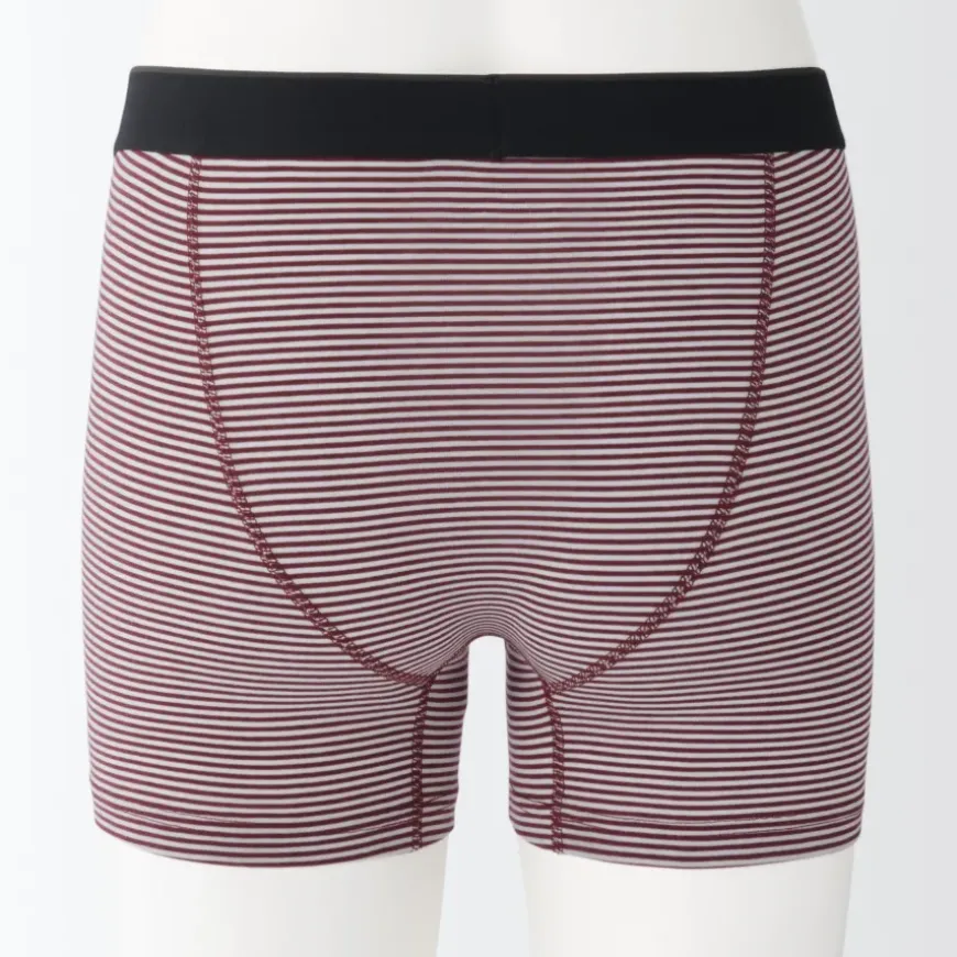 Men's Smooth Front Open Striped Boxer Brief