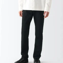 Men's Stretch Denim Slim Pants Black (L32")