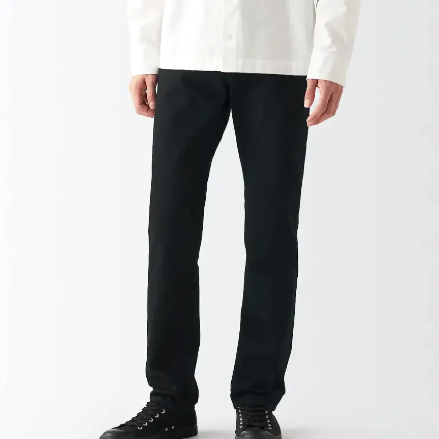 Men's Stretch Denim Slim Pants Black (L32")