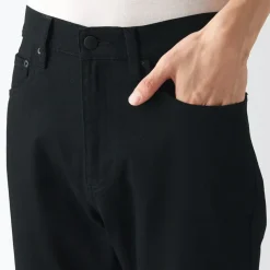 Men's Stretch Denim Slim Pants Black (L32