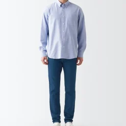 Men's Stretch Denim Slim Pants Blue (L 30inch / 76cm)