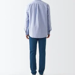 Men's Stretch Denim Slim Pants Blue (L 30inch / 76cm)