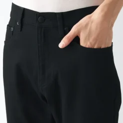 Men's Stretch Denim Slim Pants Black (L 32inch / 82cm)