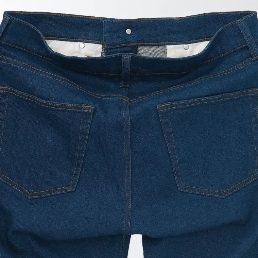 Men's Stretch Denim Slim Pants Blue (L 32 inch / 82cm)