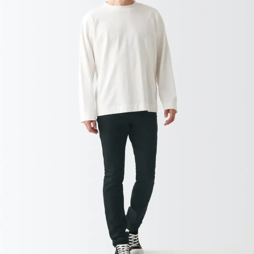 Men's Super Stretch Denim Skinny Pants Black (L32inch / 82cm)