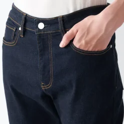 Men's Super Stretch Denim Skinny Pants Dark Navy (L 30inch / 76cm)