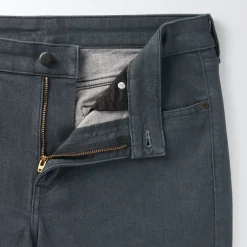 Men's Super Stretch Denim Skinny Pants Charcoal Gray (L 30inch / 76cm)