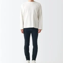 Men's Super Stretch Denim Skinny Pants Dark Navy (L 32inch / 82cm)
