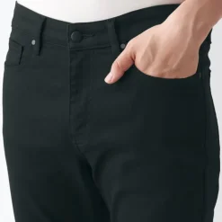 Men's Super Stretch Denim Skinny Pants Black (L32