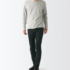 Men's Super Stretch Denim Skinny Pants Black (L 30inch / 76cm)