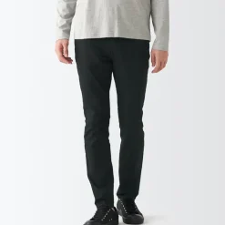 Men's Super Stretch Denim Skinny Pants Black (L 30inch / 76cm)