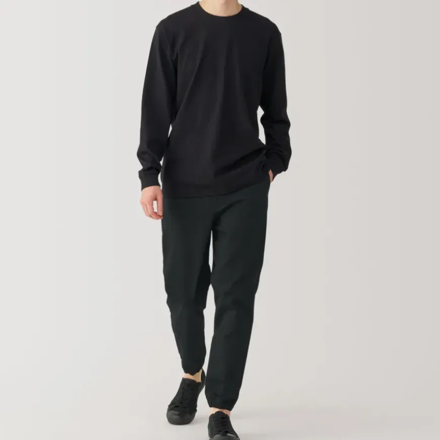 Men's Super Stretchy Denim Jogger Sweatpants - Black