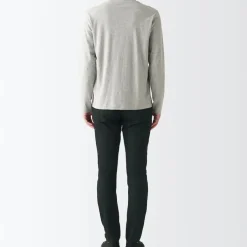 Men's Super Stretchy Denim Skinny Pants Black (L 30inch / 76cm)