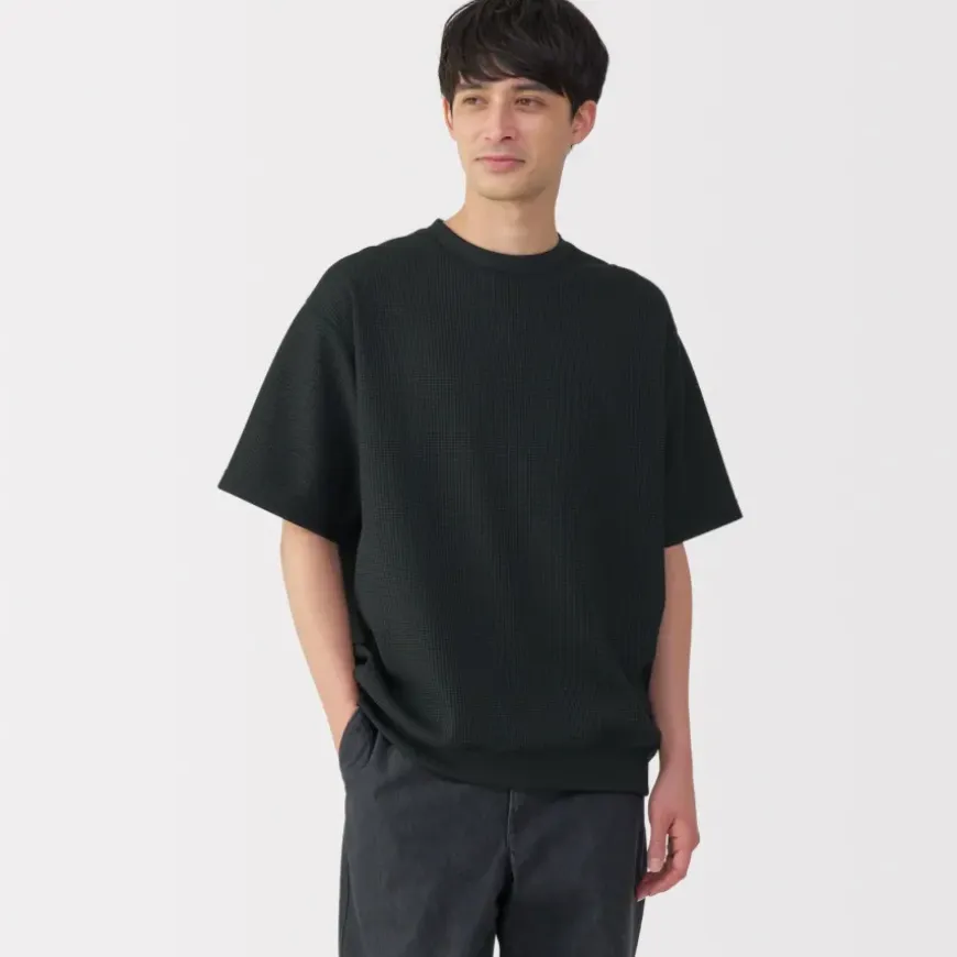 Men's UV Protection Quick Dry Waffle Short Sleeve T-Shirt