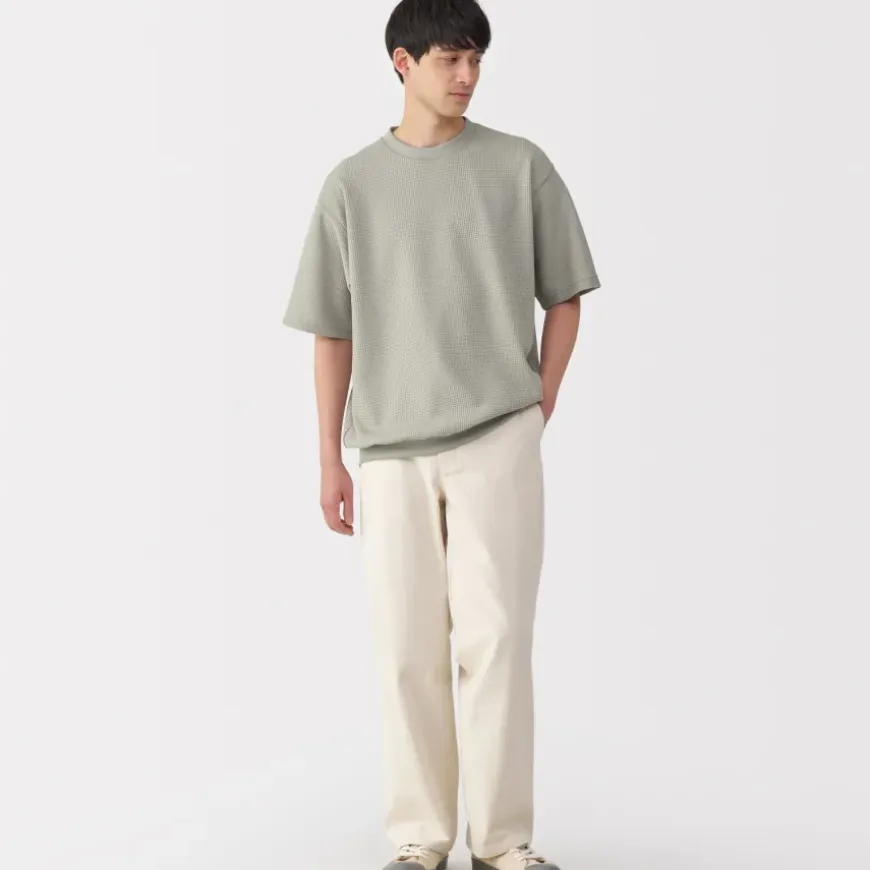 Men's UV Protection Quick Dry Waffle Short Sleeve T-Shirt