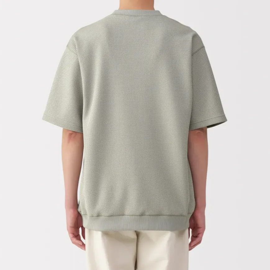 Men's UV Protection Quick Dry Waffle Short Sleeve T-Shirt