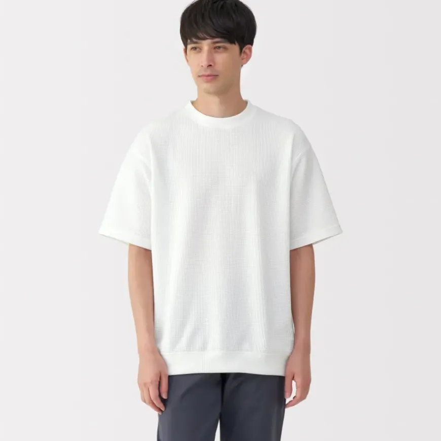Men's UV Protection Quick Dry Waffle Short Sleeve T-Shirt