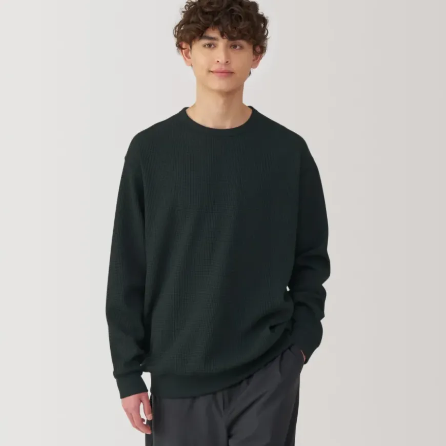 Men's UV Protection Quick Dry Waffle Long Sleeve T-Shirt