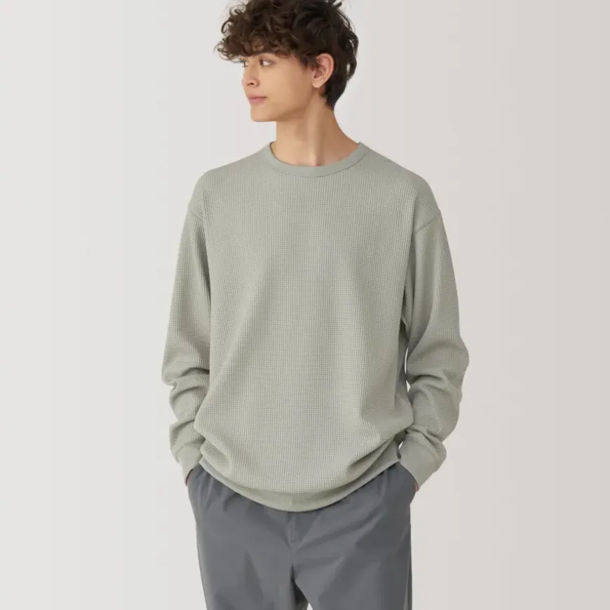 Men's UV Protection Quick Dry Waffle Long Sleeve T-Shirt