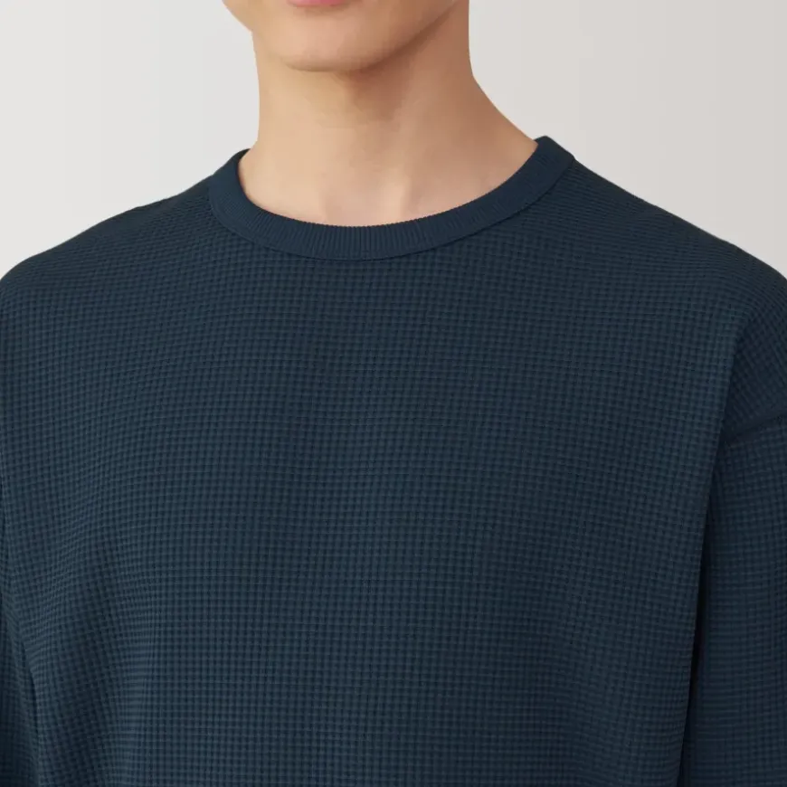 Men's UV Protection Quick Dry Waffle Long Sleeve T-Shirt