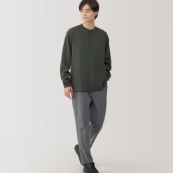 Men's UV Protection Waffle Henley Long-Sleeve T-Shirt