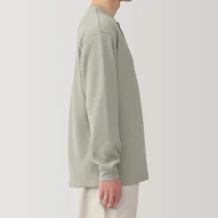 Men's UV Protection Waffle Henley Long-Sleeve T-Shirt